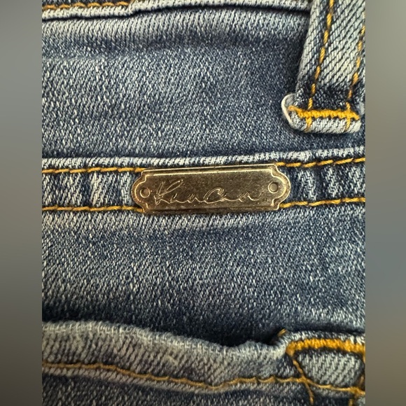 Kancan Button Fly Distressed Raw Hem Denim Cut Off Shorts Size 24 - Picture 3 of 9